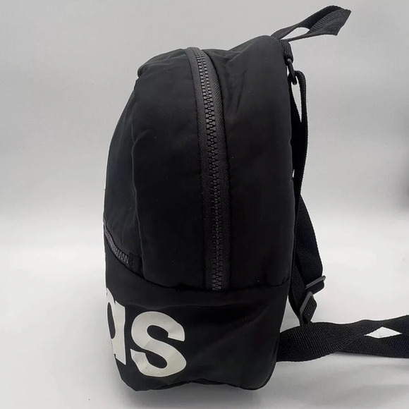 Adidas Mini Backpack Purse Black Gold Linear Logo Travel Bag School Sporty EUC - Picture 8 of 13
